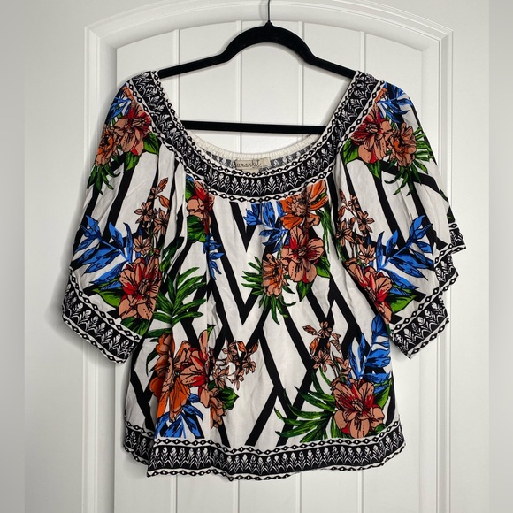 Flying Tomato Tops - Flying Tomato Free Market Floral Boho Off The Shoulder